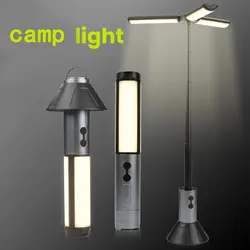 Rechargeable Multi - Functional Camping Lantern with Dual - Color LED Light and Rotatable Hook - Style B