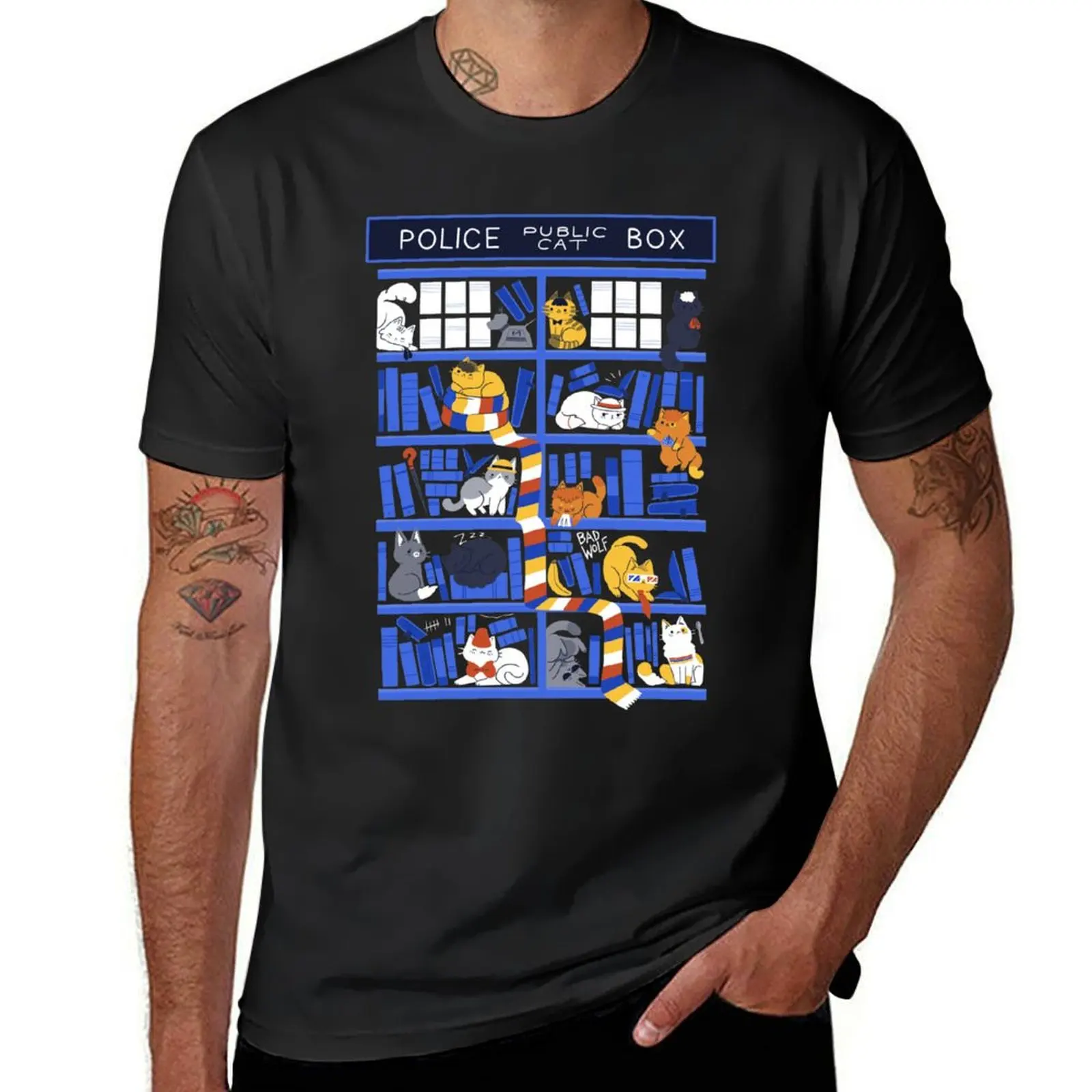 

Library Box Who T-Shirt quick-drying oversizeds mens graphic t-shirts funny