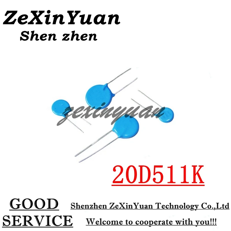

5 шт./лот 20D511K 510 В 20D511 511KD20 20 мм варистор пьезорезистор