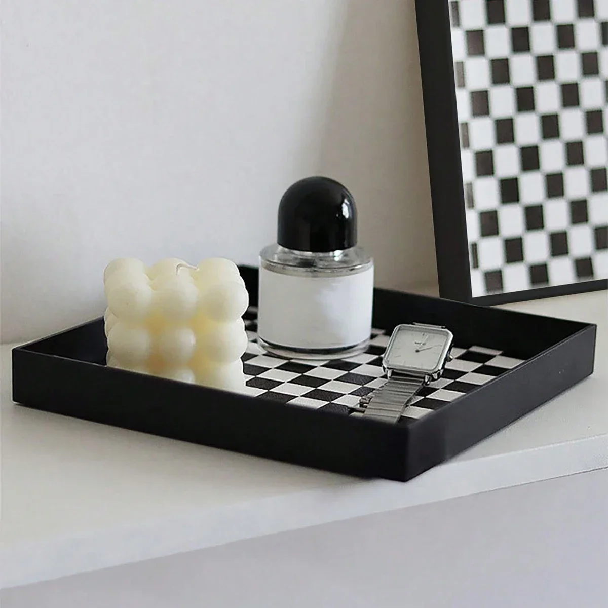 Desktop Tray Checkerboard Ornament