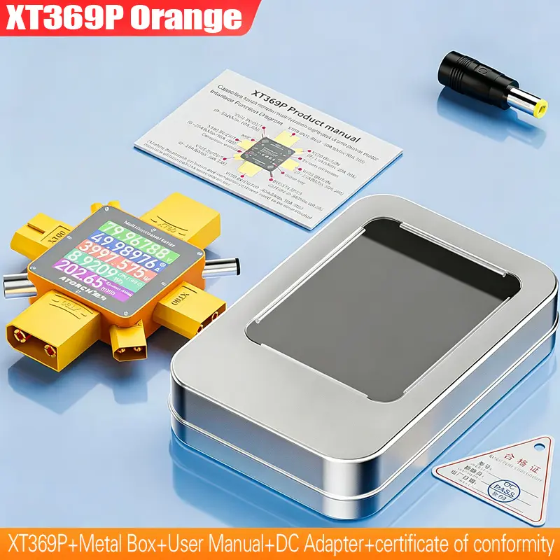 XT369P DC4.5-80V 50A Digital Voltmeter Ammeter XT60 XT30 XT90 Plug Wattmeter Current Capacity Tester Model Aircraft Power Meter image 8