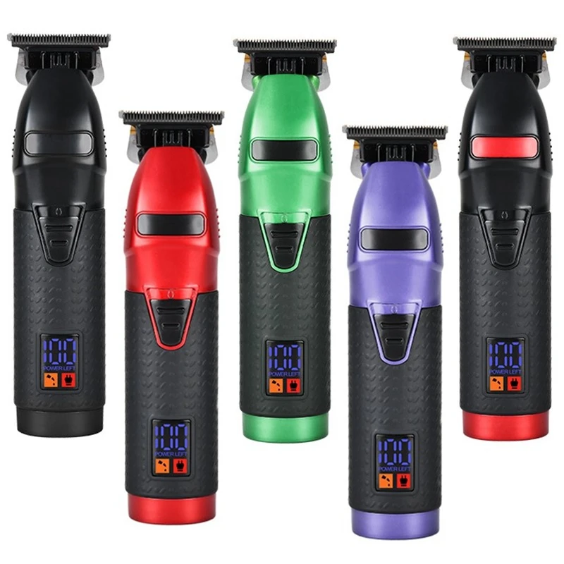 전문 0mm 개요 블레이드 수염 헤어 트리머 남성용 헤어 클리퍼 전기 이발사 충전식 헤어 커터 기계