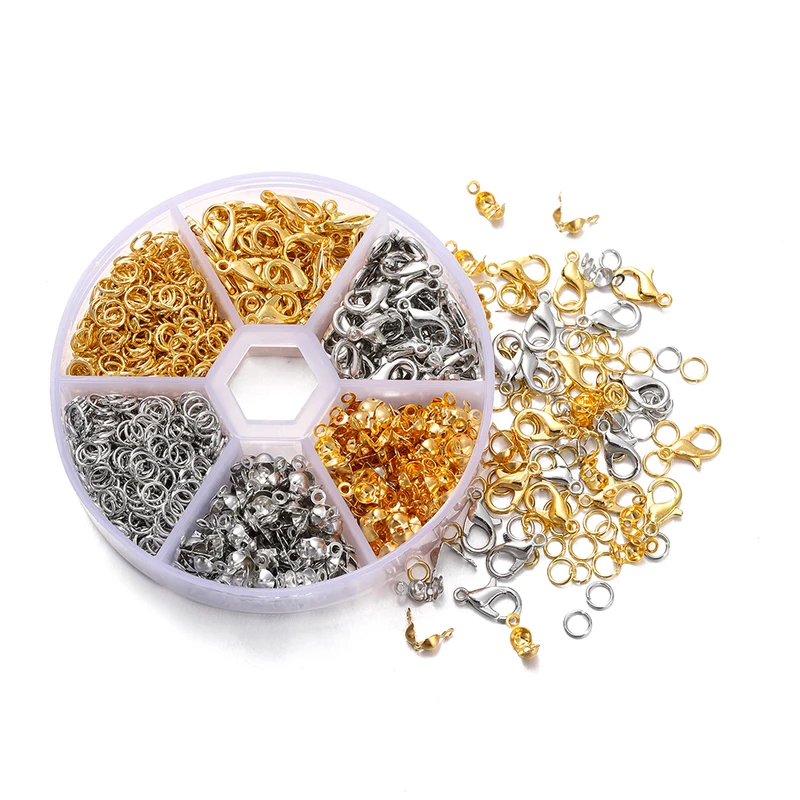 210-400pcs/Box Jewelry Making Kits Lobster Clasp Open Jump