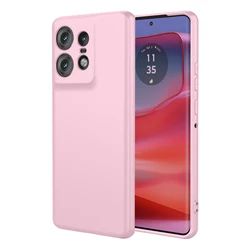 Premium Flexible Liquid Silicone Protective Phone Case - Shockproof Bumper Cover for Moto Edge 60 Stylus (Pink)
