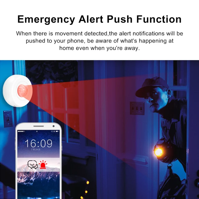 Tuya Smart WiFi Light + PIR Motion Sensor Smart Home Infrared Passive Detector App Real-time Control Support Alexa Google Home 4