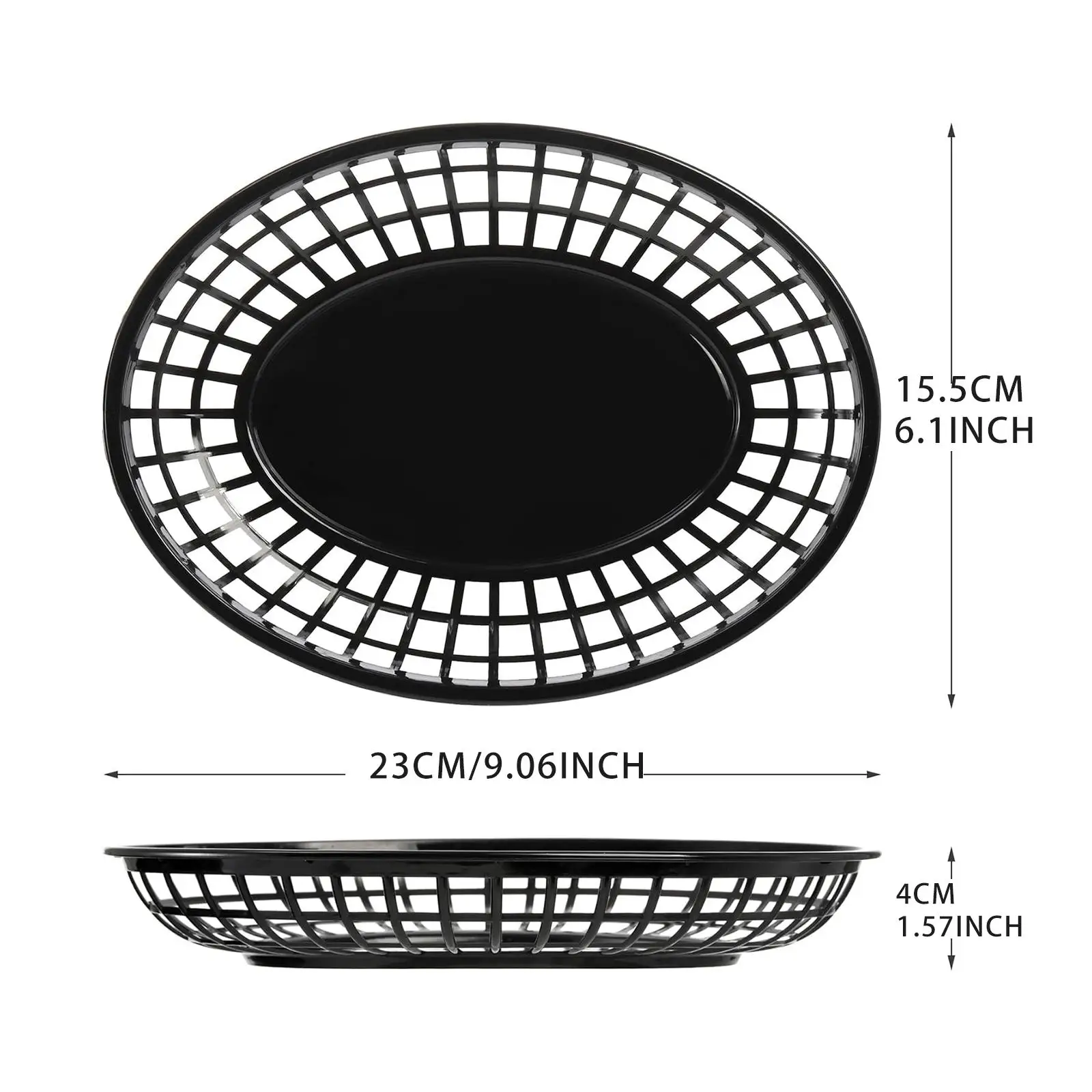 24 Pieces Fast Food Baskets Retro Deli Baskets Bread Fry Baskets Serving Tray Platters for Arts Kitchen Office Party Burgers