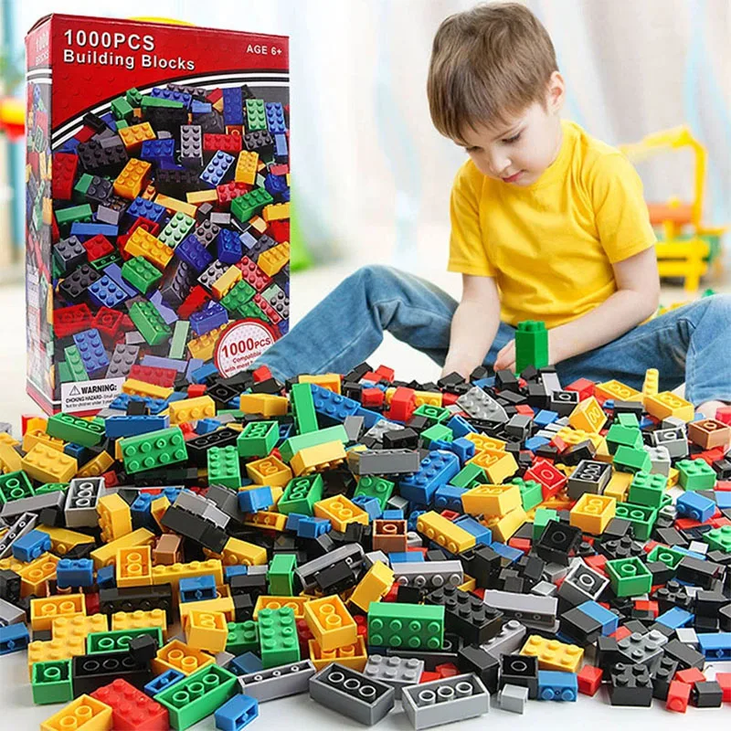 Building blocks construction blocks DIY creative building blocks bulk set 300/500/1000/1500Pcs classic blocks brick birthday gift children's educational toys