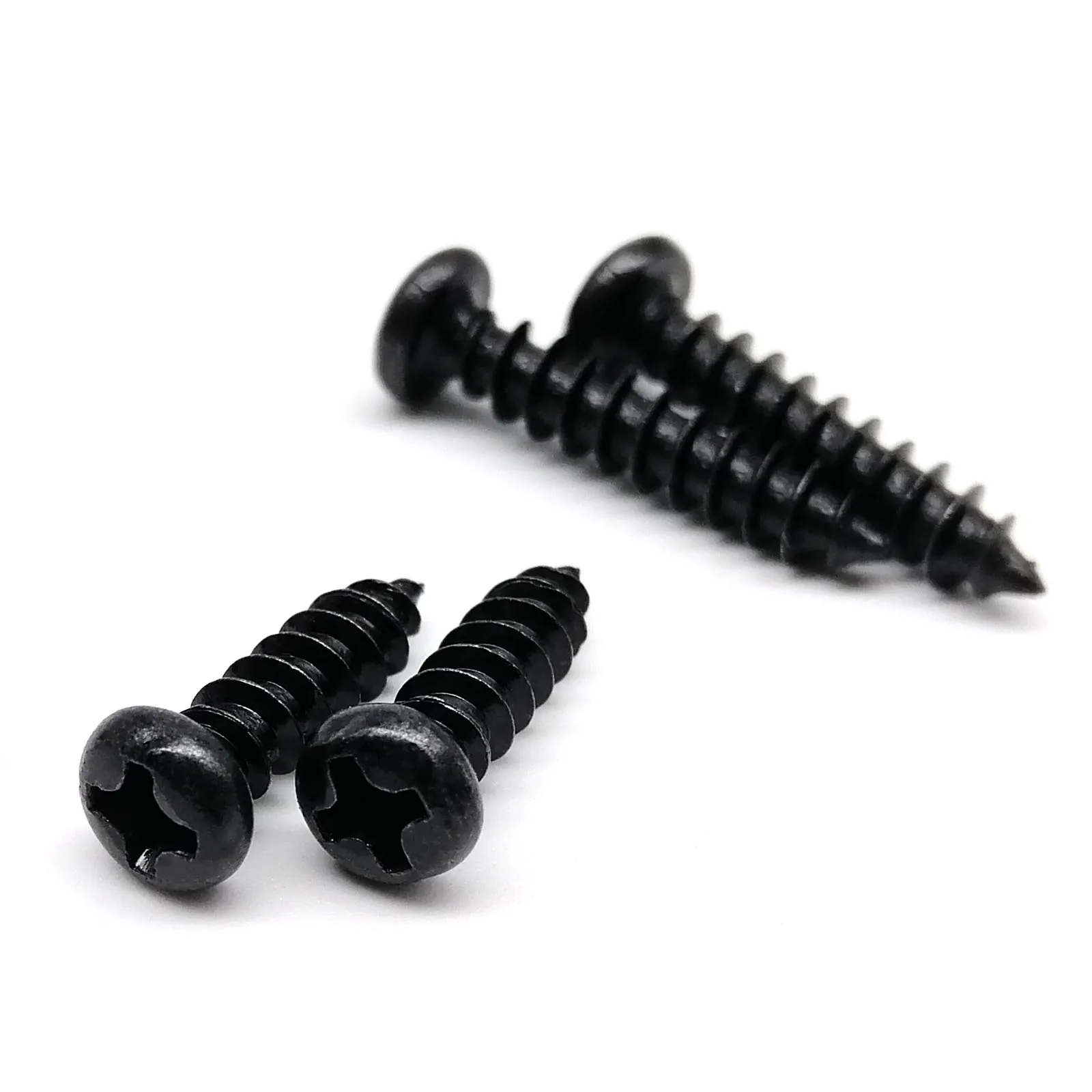 Round Pan Head Screw M1 M1.2 M1.4 M1.7 M2 M2.3 M2.6 M3 M3.5 M4 Black Steel Mini Micro Cross Phillips 50/100pcs