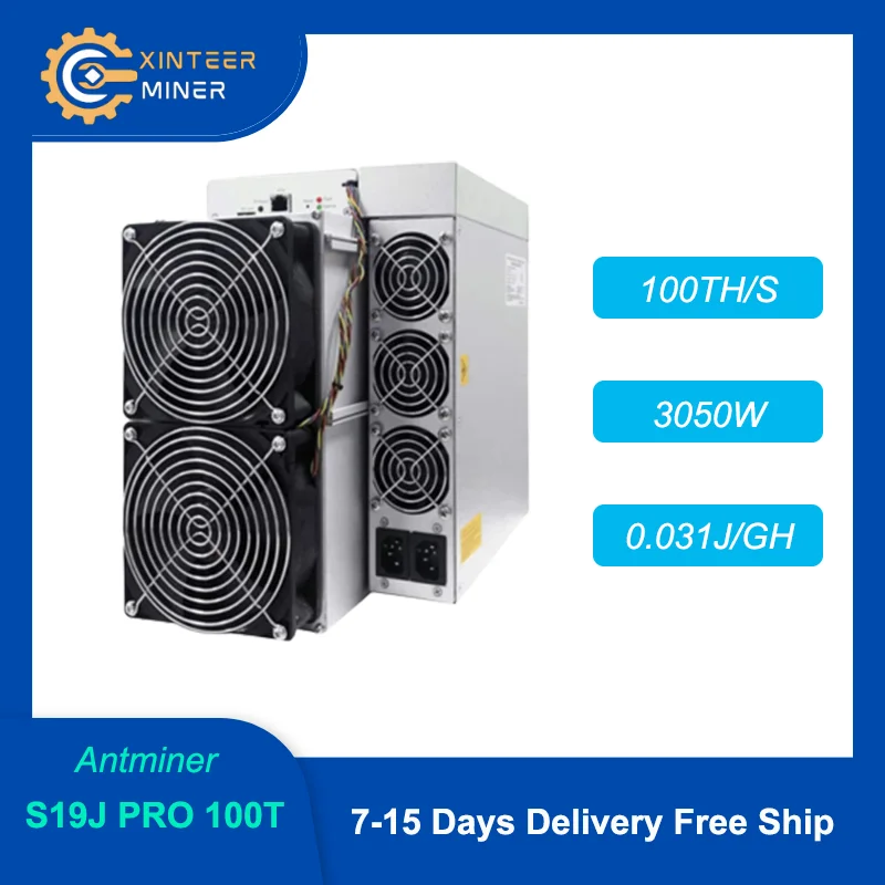 

Bitmain Antminer S19j Pro 100T асик Майнер крипровалюты Майнинг Биткоин машина для майнинга Бесплатная доставка по низкой цене