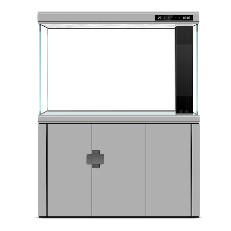 

Light Luxury Dragon Fish Tank Super White Glass Living Room Partition Household Fish Farming 1