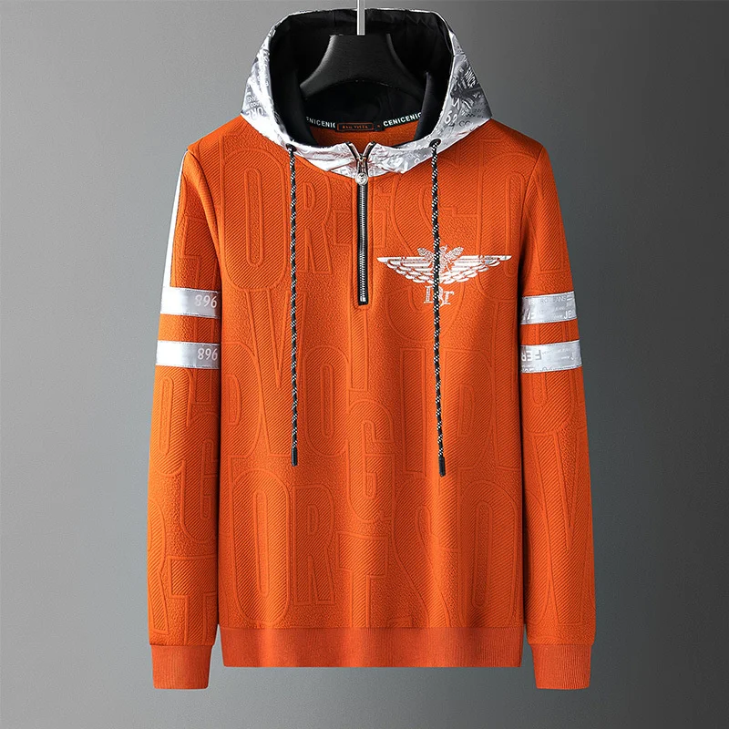 

Luxury brand Fashion Brand Men's Hooded Sweater Youth Casual Stamping Pullover Top Spring Autumn New