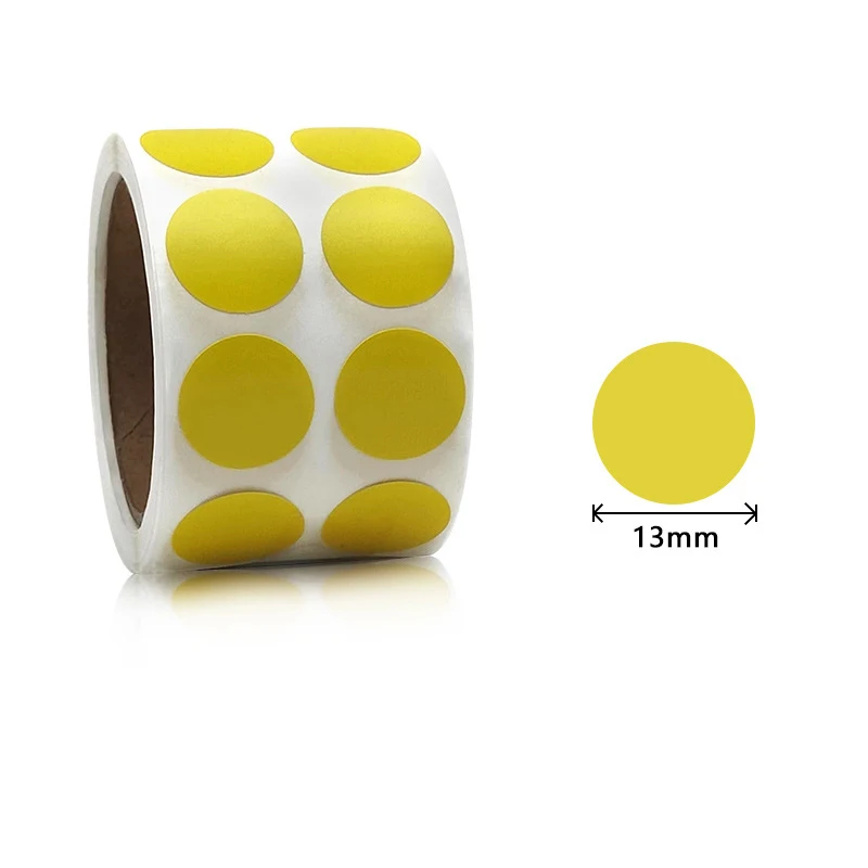 Round Blank Handmade Sticker Roll Dot Stickers Scrapbooking Self-adhesive Color Labels for Marking Classification self adhesive stickers,roll packaging stickers