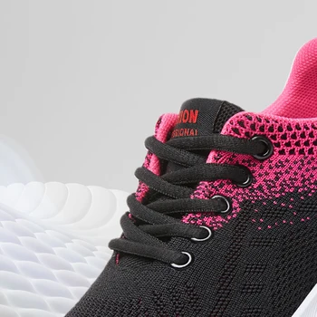 2024 Women Spring Fashion Running Shoes for Casual Breathable Sneakers Lace up Sports Shoes for Female Large Size 36-41 5