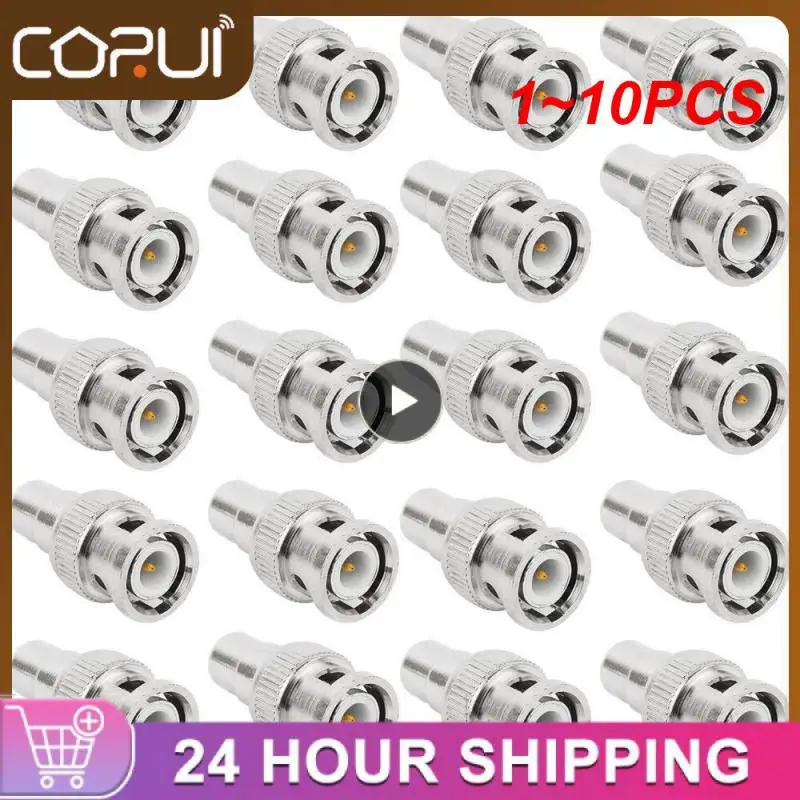 

1~10PCS ESCAMSet BNC Male Plug To F Female Jack Coax Connector Adapter For CCTV Camera