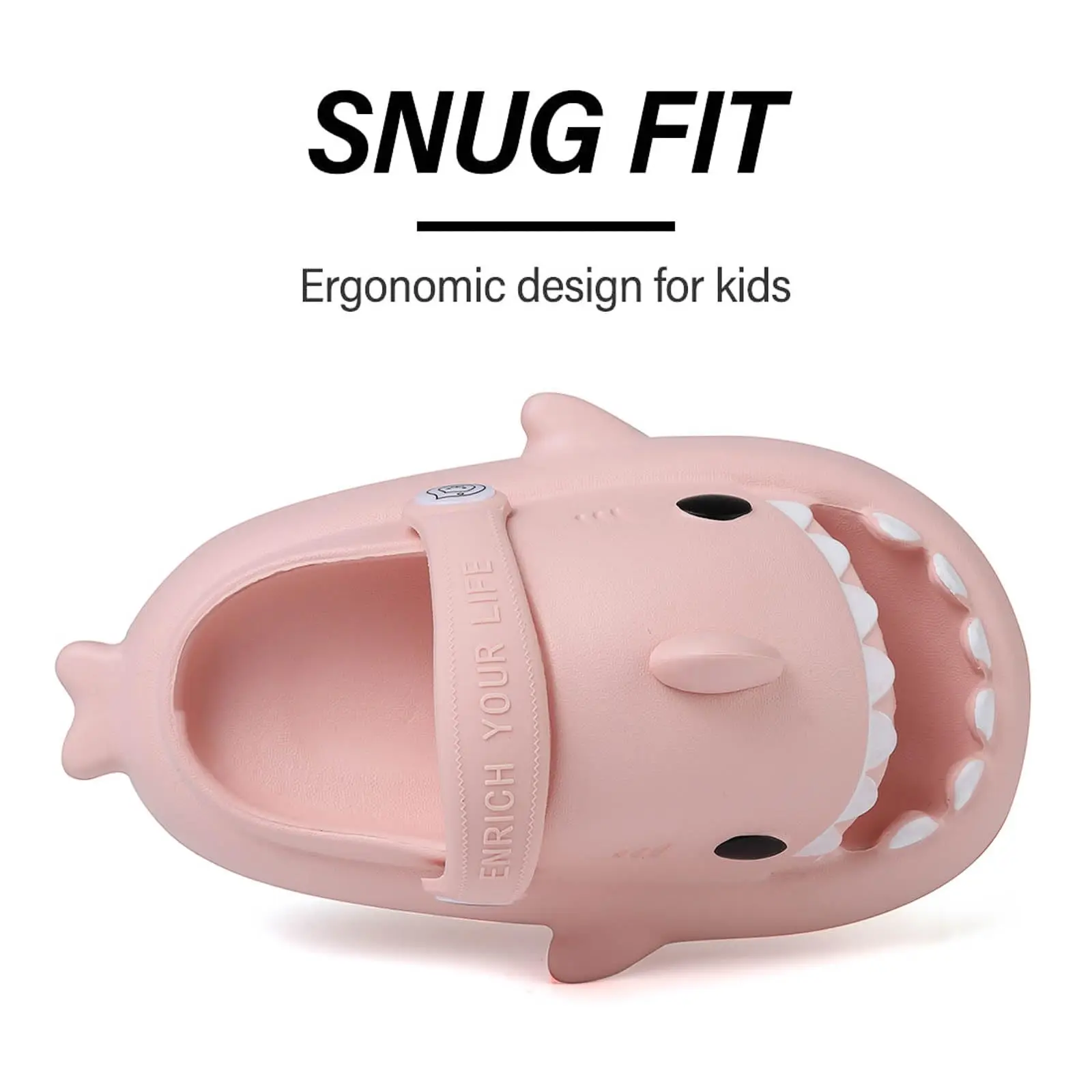 KIDMI Kids Shark Cloud Slides Cartoon Boys Girls Slip On Sandals Soft Toddler Beach Slippers Pool Shower Shoes Cushioned Shoes 6