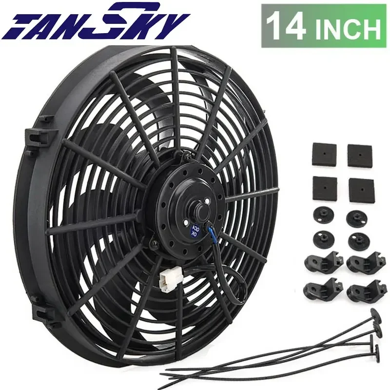 Ventilador 12 Volts De 14 Pulgadas Radiador Universal Slim