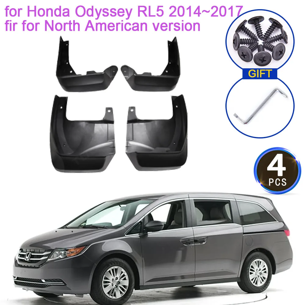 

for Honda Odyssey RL5 4 2014~2017 LX SE 2016 2015 Mud Flaps 4x Mudguards Splash Guards Front Rear Wheel Fender Flare Accessories