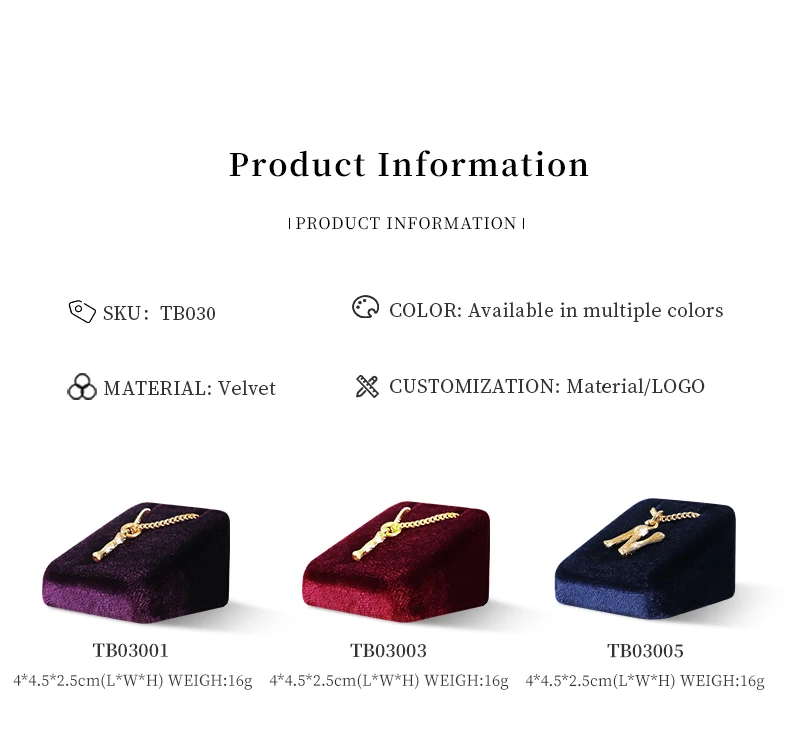 Yinbeini Velvet Pendant Necklace Display Stand Earring Stud Jewelry Display Prop Holder for Retail Showcase TB030