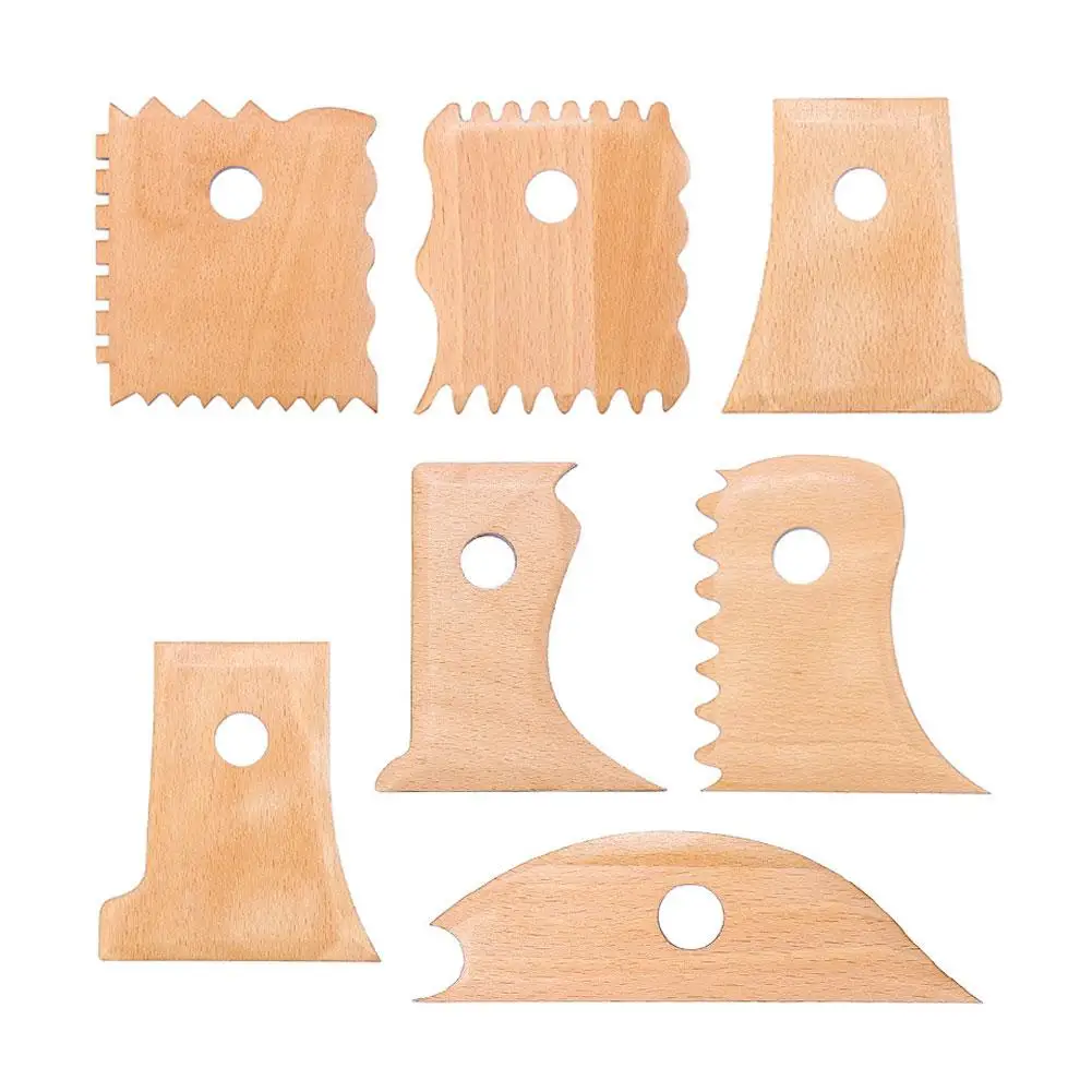 7Pcs Pottery Tools Pottery Foot Shaper Tools Trimming Profile Rib for Carving Clay Molds Clay Ceramics