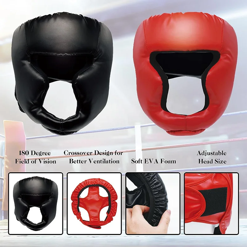 Kids Boxing Headgear Men Women Karate Muay Thai Head Protector Boxing Safety Helmet MMA Fighting Adult Child Taekwondo Equipment
