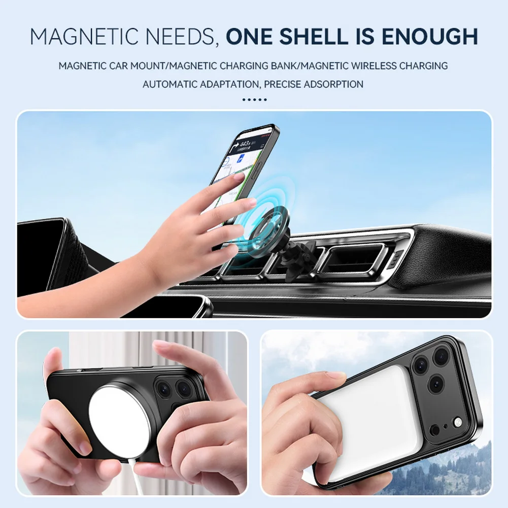 Skin-Like Frosted Magnetic Phone Case with Invisible Stand Holder