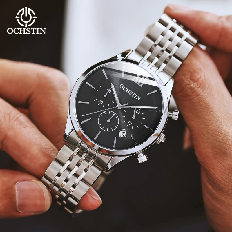 OCHSTI Hot 2024 Commander Series Leisure Fashion Multi functional Quartz Movement Waterproof Watch Men's Quartz Watch