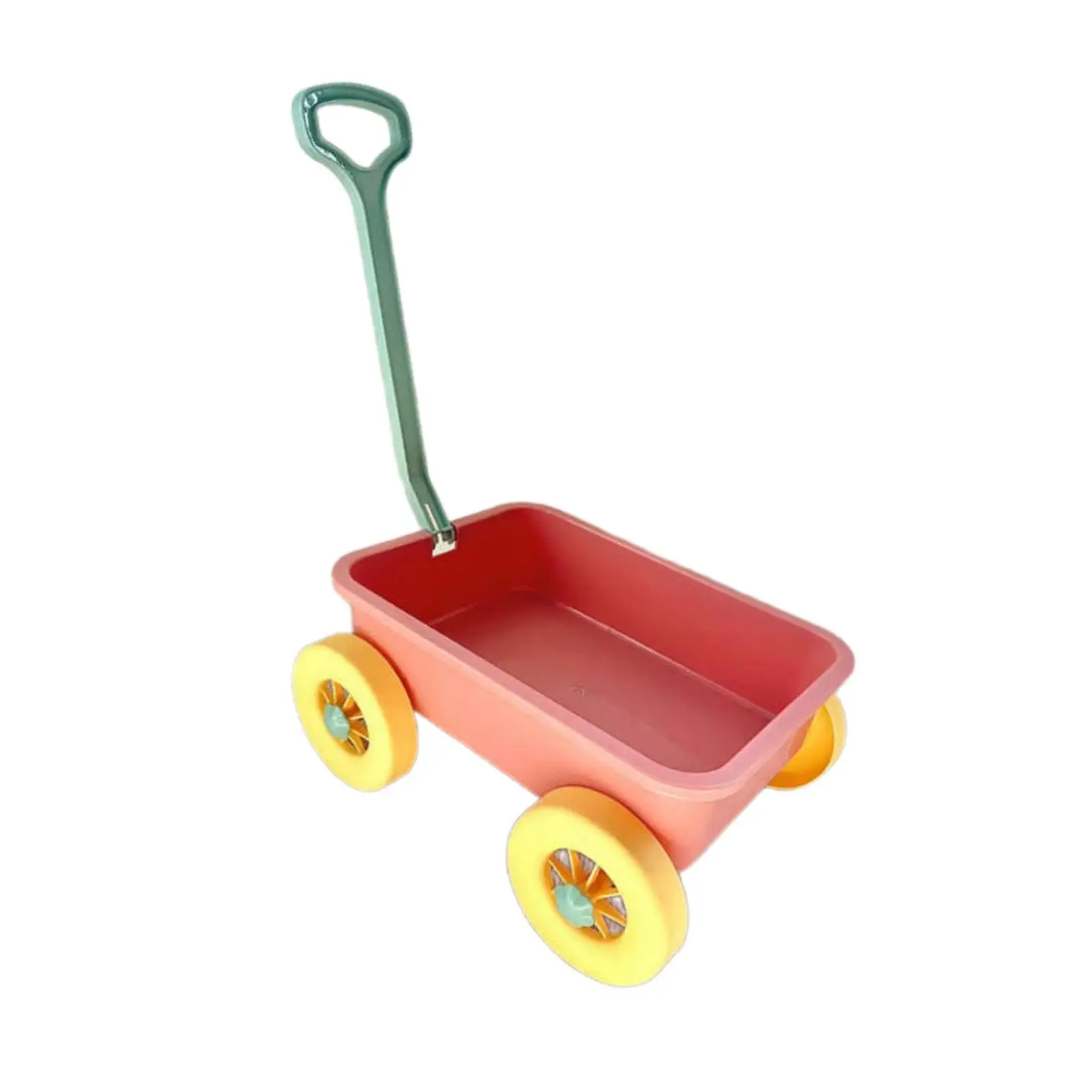 Beach Toy Cart Small Wagon Toy Portable Sand Toy Multipurpose Pretend Play Wagon for Household Yard Seaside Gardening Children