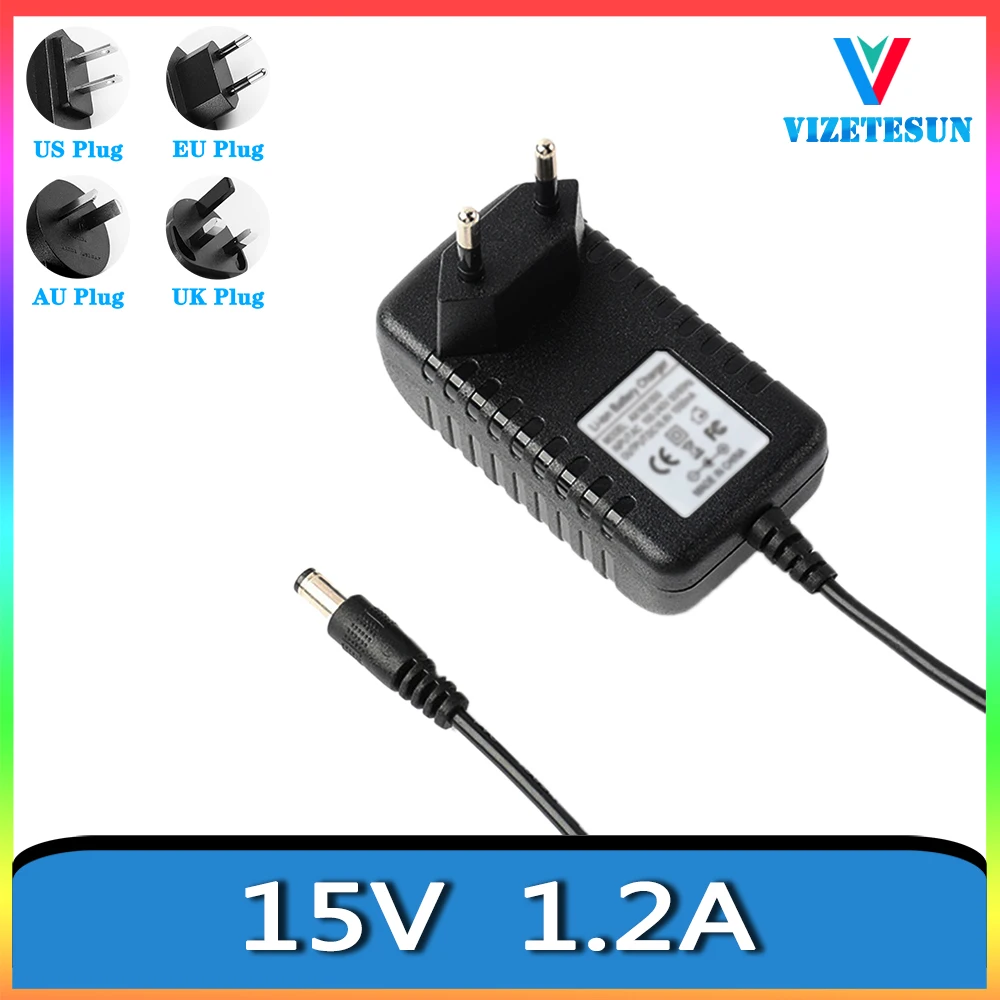 15V 1200MA Electric Screwdriver Power Adapter 15V 1.2A General Regulated Power Cord DC 5.5 * 2.1MM