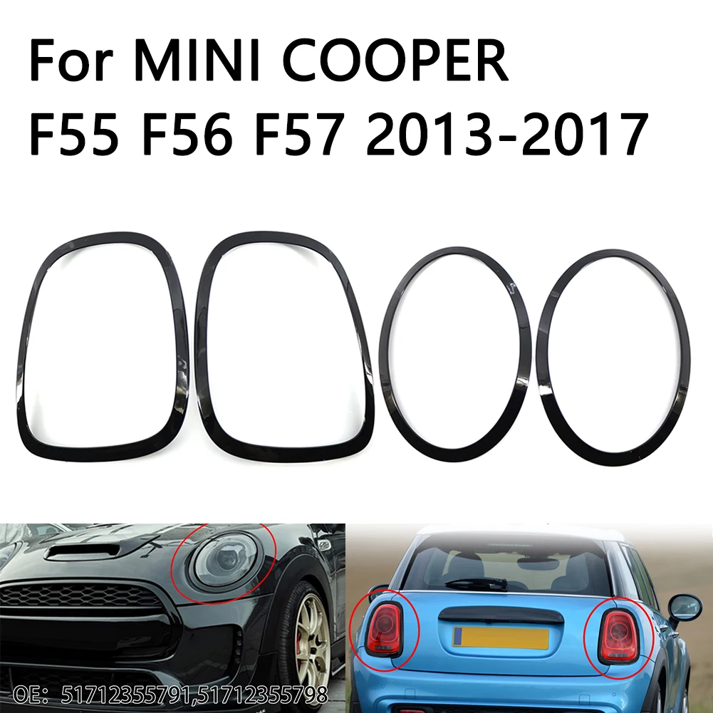 

2pcs Font/Rear Lamp Frame Headlight Trim Ring For MINI COOPER F55 F56 F57 2013-2017 51712355791 51712355798