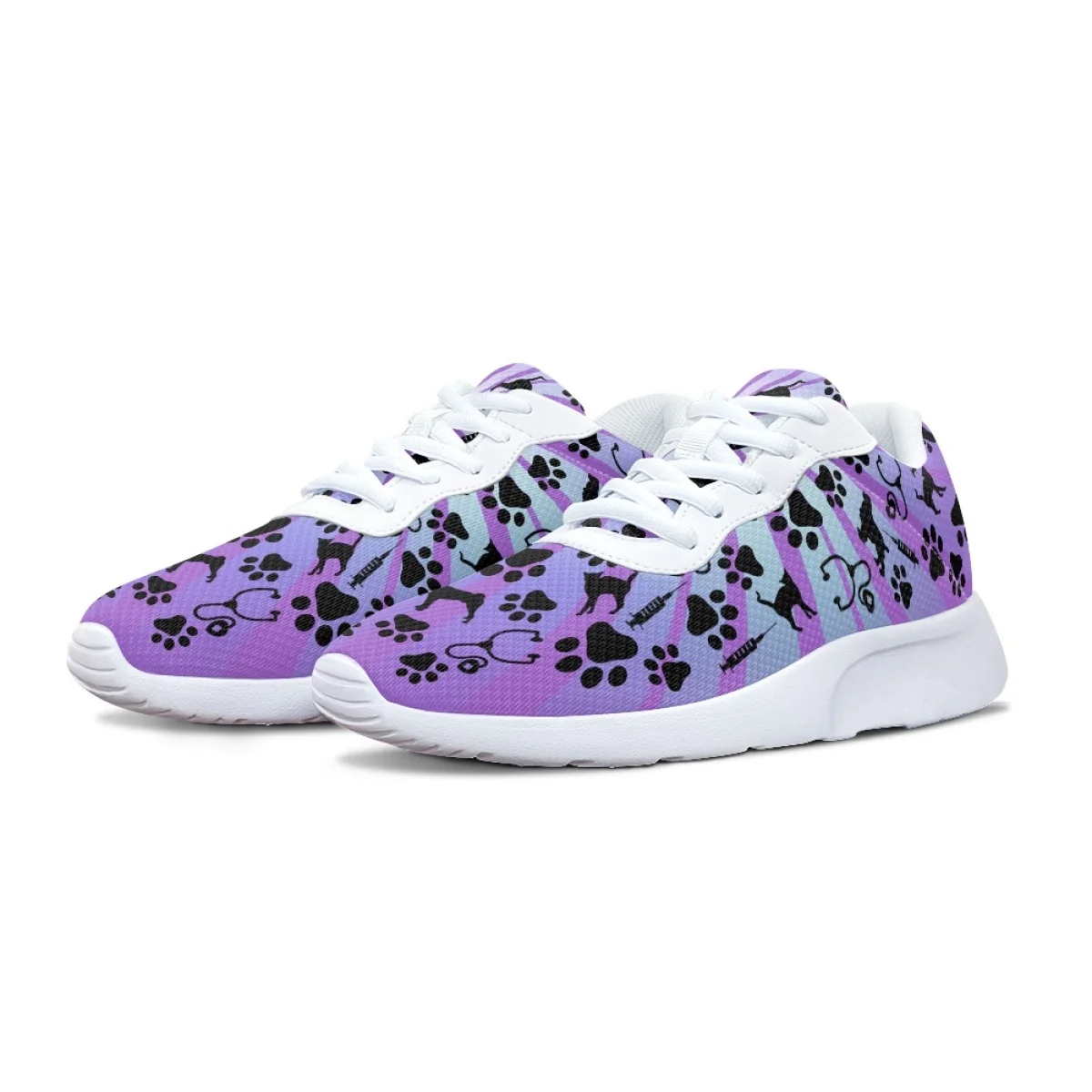 Pet Doctor Pattern Brand Design for Women Home Yoga Fitness Shoes Cozy Shock Absorbing Wear-Resistant Ladies Outdoor Sneakers