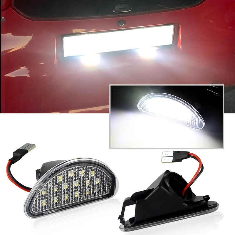 NSLUMO 2 stks LED Nummer Kentekenplaat Licht Lamp Voor Citroen C1 Peugeot 107 MK1