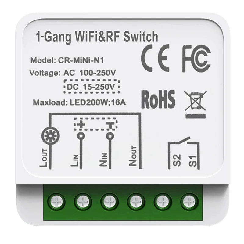 

Умный модуль переключателя с дистанционным управлением, Wi-Fi, RF433