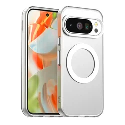 Matte Candy Color Magnetic Frosted Soft TPU Cover for Pixel 9 Pro XL (White)