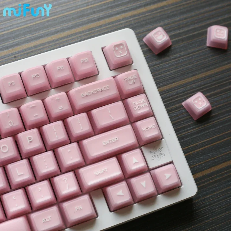 

Колпачки для ключей MiFuny 142, набор клавиш Bye-sublimation, розовые колпачки для ключей SA Profile, колпачки механических ключей ручной работы, аксессуары для механической клавиатуры в подарок
