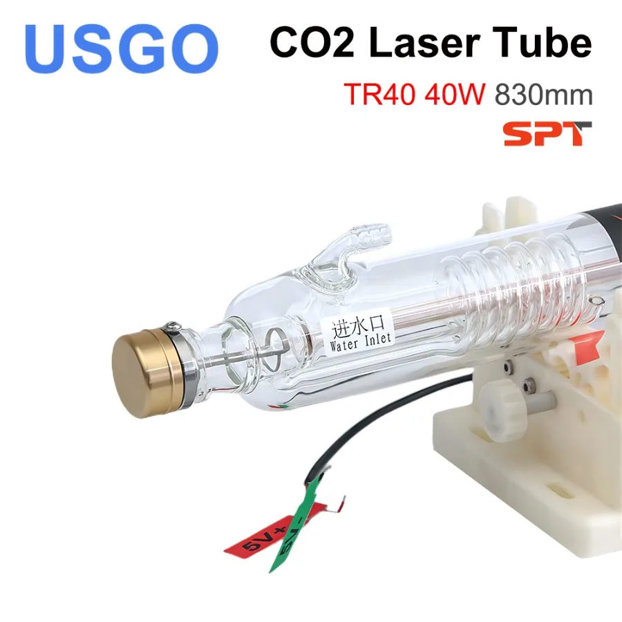 Usgo Spt Tr40 40-50W Tubo Laser Co2 Lunghezza 830Mm Dia.80Mm Per Macchina Per Incisione E Taglio Laser Co2