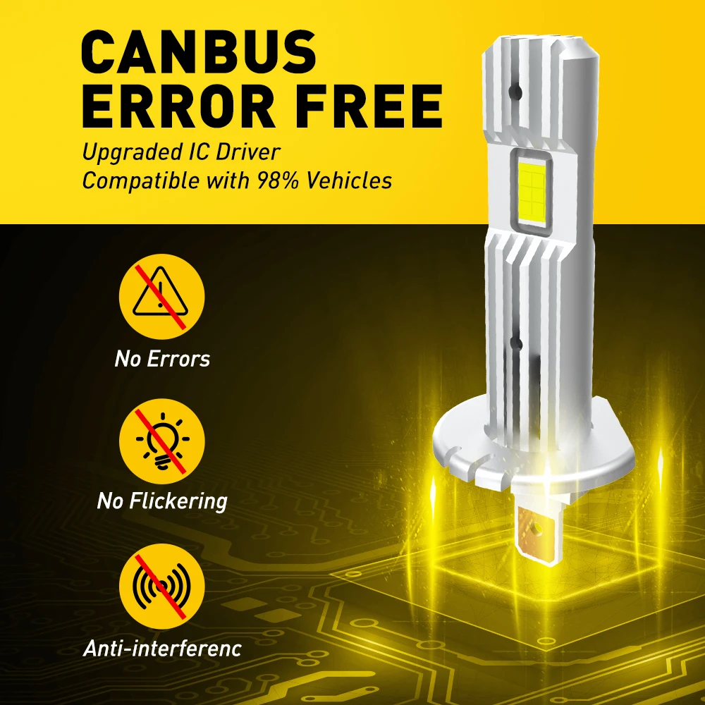 AUXITO – ampoule de phare de voiture LED H1 Canbus Super brillante,  antibrouillard, sans ventilateur, Mini taille 12V, Plug & Play - AliExpress