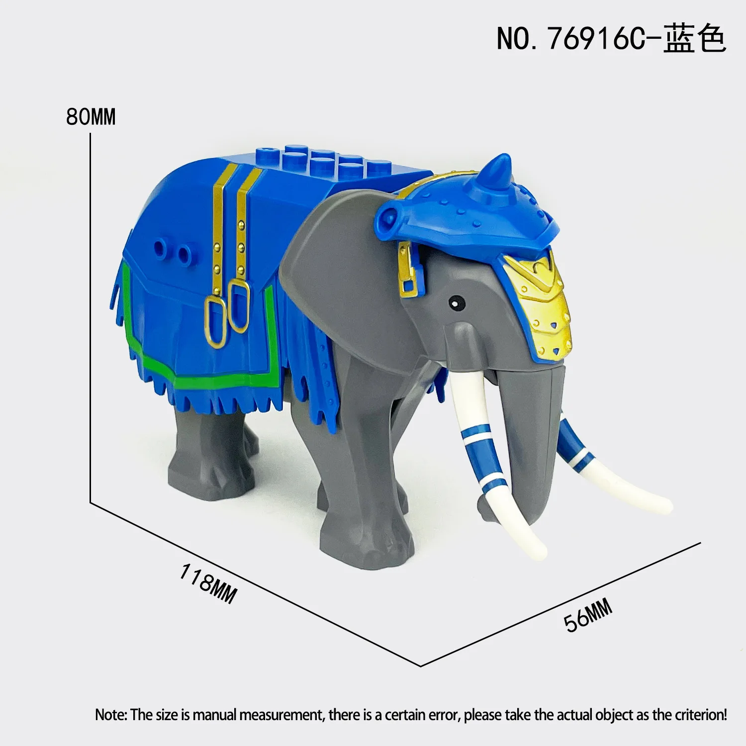 Mittelalter Ritter Kaiserkrieg Elefant Tier Bausteine Spielzeug Desktop Ornamente Ziegel Kinder Geschenk – Detail 3