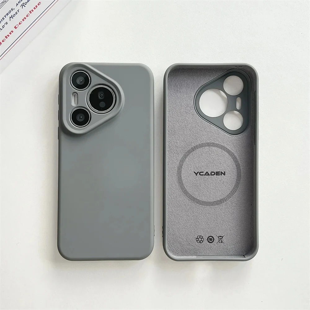 Luxury Liquid Silicone Magnetic Case - Matte Soft Shockproof Bumper Cover