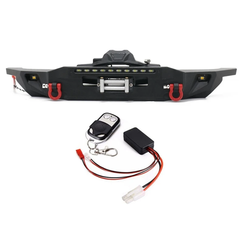 

Metal Front Bumper With Winch & LED Lights For Yikong 4083 YK4083 1/8 RC Crawler Car Upgrade Parts Accessories
