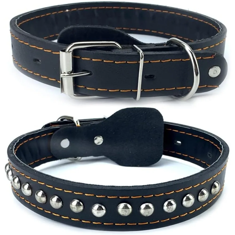 Rivets Cowhide Dog Collar 8 Sc1a0fe3718764184aab7980c2bbca010T