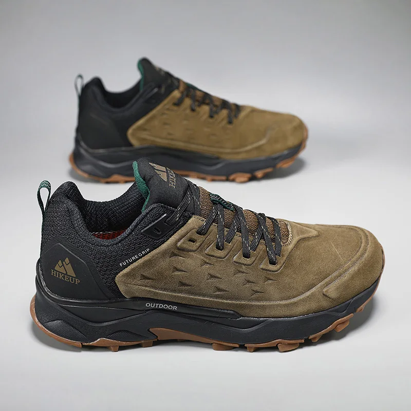 HIKEUP Neueste Herren Wanderschuhe Verschleißfeste rutschfeste Outdoor-Sneaker Klettern Trekking Jagd Herren Sport Wildleder – Detail 12