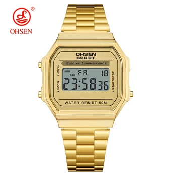Orologi Digitali da Donna di Lusso, Orologio Sportivo Dorato da Donna, Reloj Mujer, Orologio Elettronico in Acciaio Inossidabile, Sveglie, Regali
