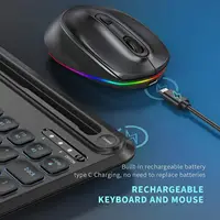 RGB Blacklit Bluetooth Wireless Keyboard and Mouse Combo for Mac OS iPad iPad Air iPad Pro Tablet Android Mobile Phone Laptop PC - Image 5