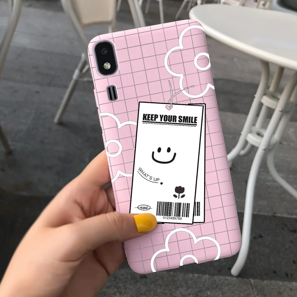 Shockproof Silicon Soft TPU Back Cover with Cartoon Cat Design - Phone Case