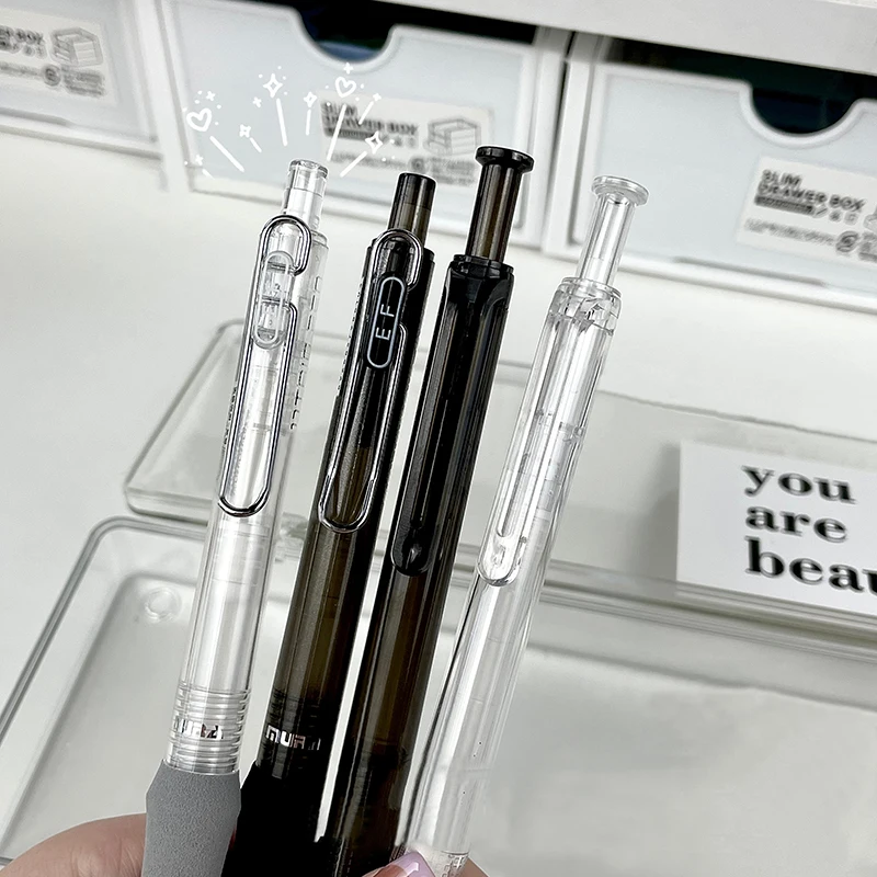 학생용 잉크 카트리지가 있는 간단한 만년필, 0.5mm 젤 펜, 쓰기 펜, 사무실 학교 문구 용품, 세트 당 4 개, 신제품