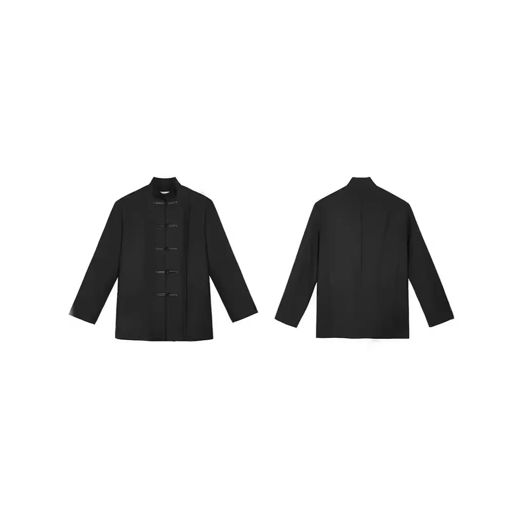 Men's Casual Suit Jacket Stand Collar Chinese Style Middle Eastern Fashion Trendy Business Attire