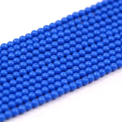 Vibrant Multicolor Blue Turquoise Striped Spacer Beads - 2mm about 188pcs (Dark Blue)
