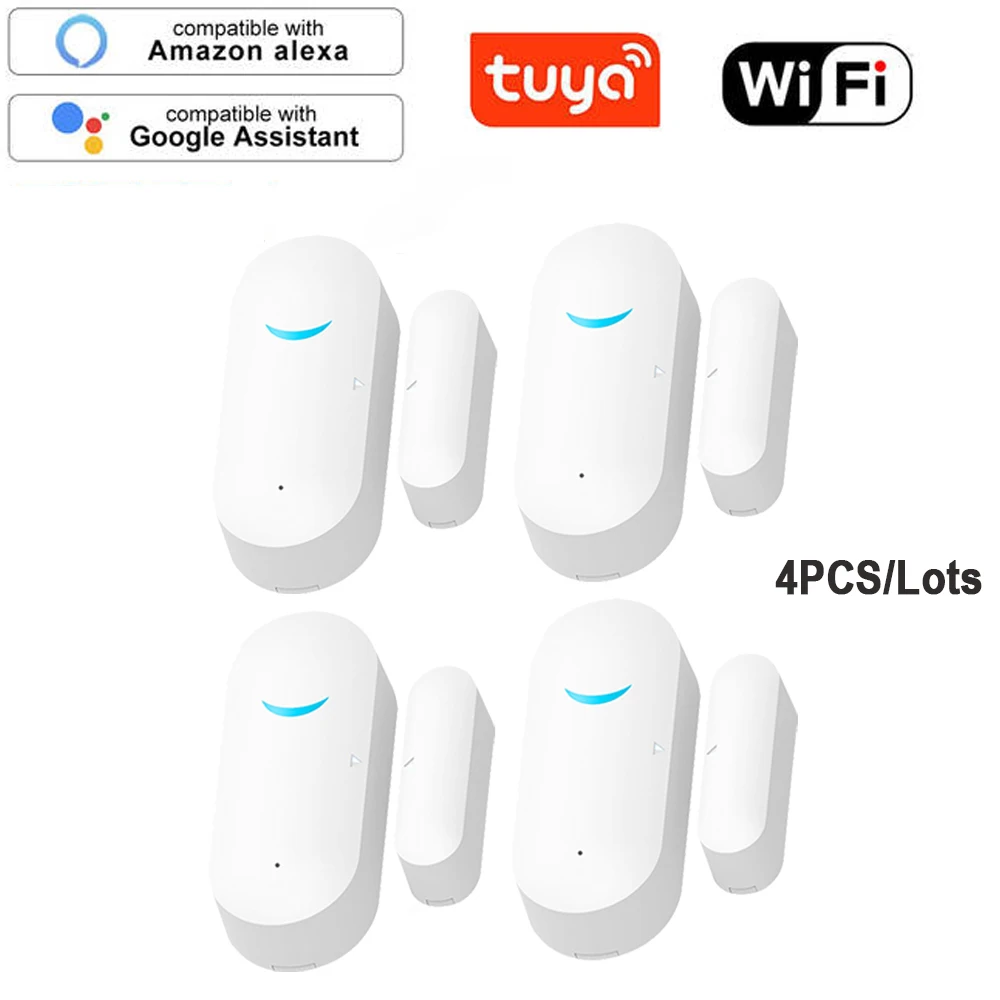 Tuya Smart WiFi Door Sensor Door Open / Closed Detectors WiFi App Notification Alert security alarm support Alexa Google Home laser jammer for cars Alarm Systems & Security