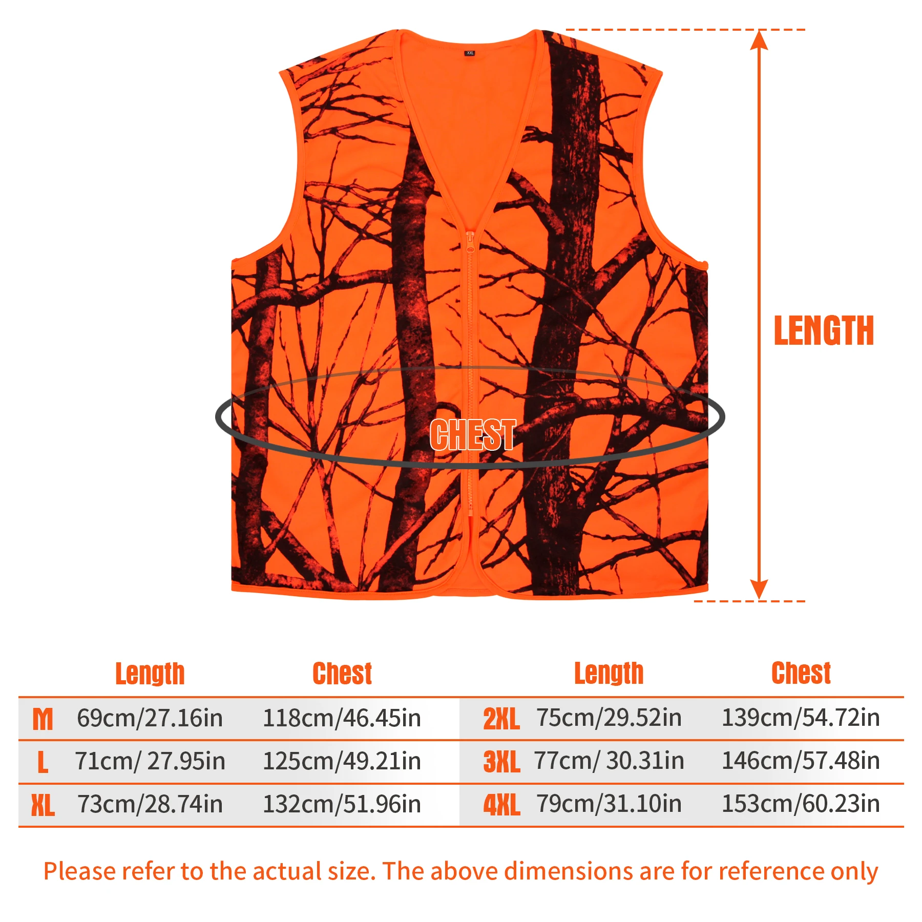 GUGULUZA M-4XL Men's Outdoor Vest Hiking Fishing Camping Hunting Orange Waistcoat Quick-dry Breathable Polyester Chaleco Tactico