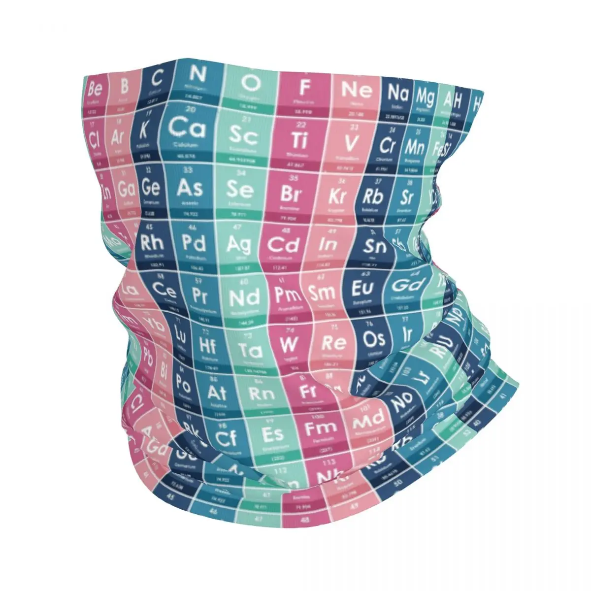 

Periodic Table Of Elements Bandana Neck Gaiter Printed Chemistry Balaclavas Mask Scarf Multi-use Headwear Riding Men Women Adult